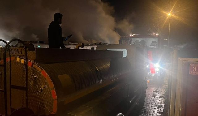 Manyas'ta samanlık yangını söndürüldü