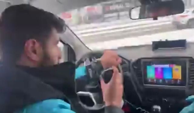 Sağlık ekipleri zorlu kar yolculuğunun ardından hastaya ulaştı