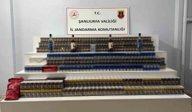 Şanlıurfa'da kaçak alkol ve sigara ele geçirildi