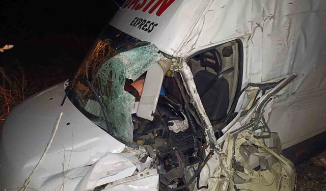 Şarampole giren minibüste 2 kişi yaralandı