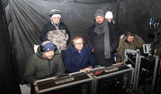 Vali Ziya Polat'tan 'Veliaht' dizisi setine ziyaret