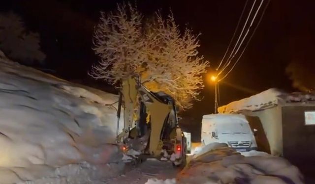 Yolu kapanan köyde 'hasta kurtarma operasyonu'