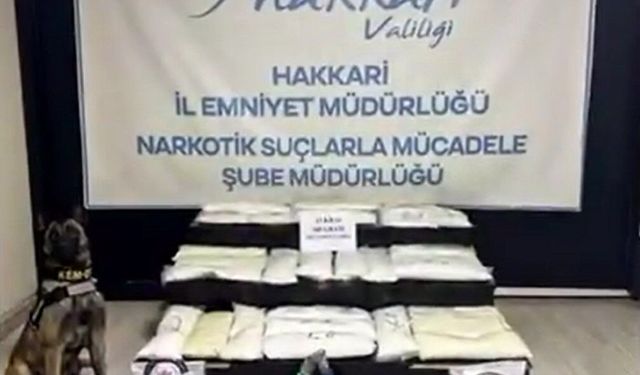 Yüksekova'da 63 kilo metamfetamin ele geçirildi