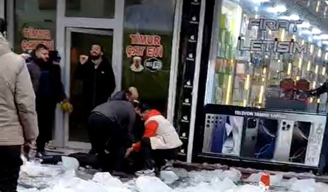 Ağrı'da çatıdan düşen kar ve buz kütlesi 1 kişiyi yaraladı