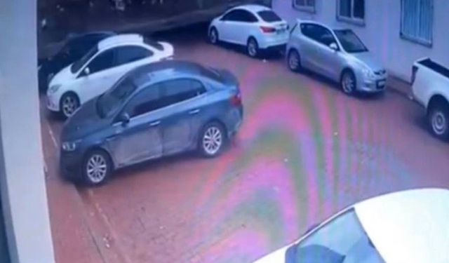 Gaziantep'te istinat duvarının çöktüğü anların görüntüsü ortaya çıktı