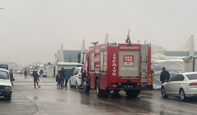 Konteyner kentte çıkan yangın korkuttu