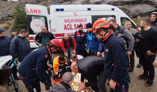 Artvin'de araç uçuruma yuvarlandı: 1 yaralı