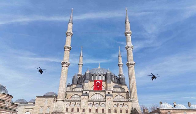 Edirne'de Balkan şehitleri için F-16 ve Atak'tan saygı uçuşu