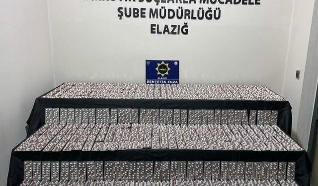 Elazığ'da bir şahsın çantasında yapılan aramada, 6 bin adet sentetik hap ele geçirildi