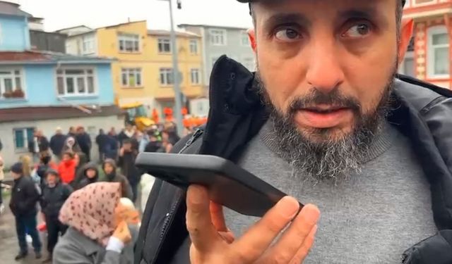 Fatih'te enkaz altındaki yakınıyla telefonda görüştü