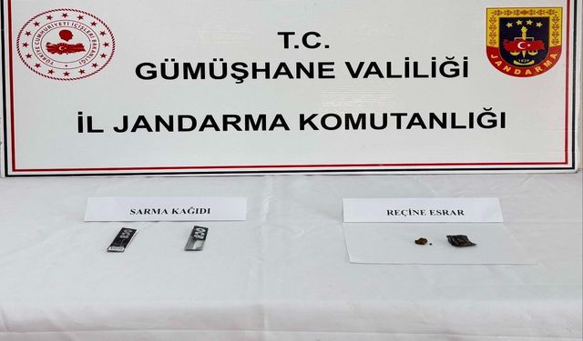Gümüşhane'de uyuşturucu operasyonu