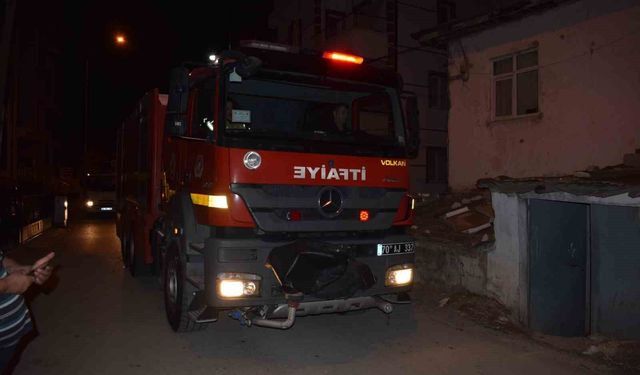 Karaman'da kömürlük yangını korkuttu