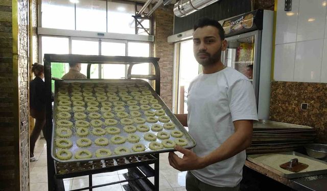 Kilis'te bayram öncesi kahke üretimi hızlandı