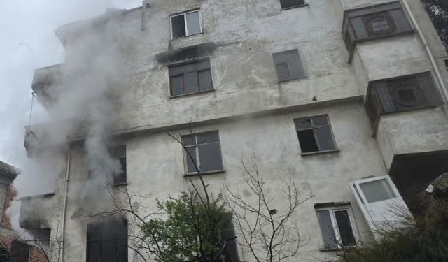 Mudanya'da apartmanda yangın paniği