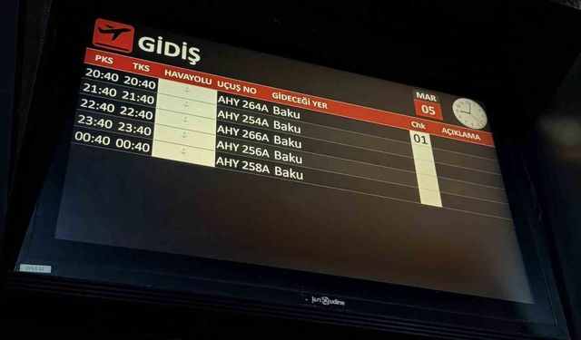 Nahçıvan havalimanına saldırı sonrası Bakü-Nahçıvan uçak seferleri Iğdır'a yönlendirildi