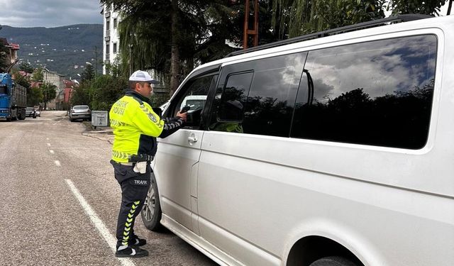 Ordu'da bir haftada 9 binden fazla araç ve sürücüsü denetlendi