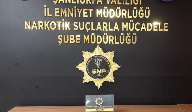 Şanlıurfa'da uyuşturucu operasyonu: 1 gözaltı