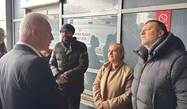 Vali Gül ve İl Emniyet Müdürü Yıldız'dan enkazdan kurtarılan yaralılara hastane ziyaret