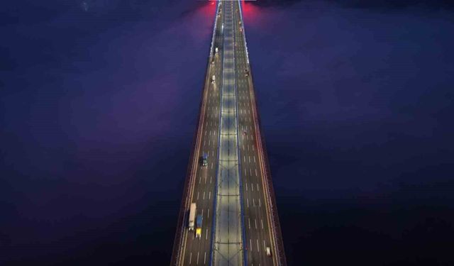 Yavuz Sultan Selim Köprüsü'nde sis manzarası mest etti