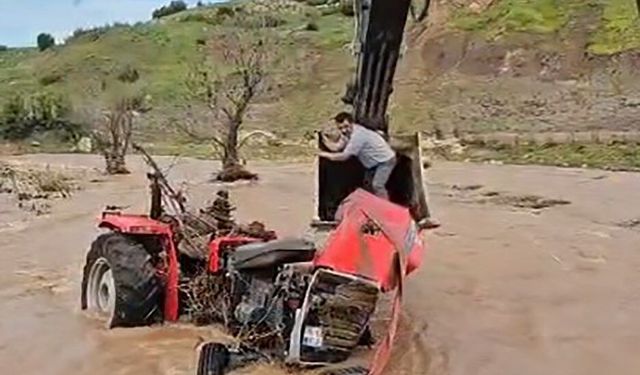 Afrin Çayı'nda mahsur kalan şahıs kurtarıldı