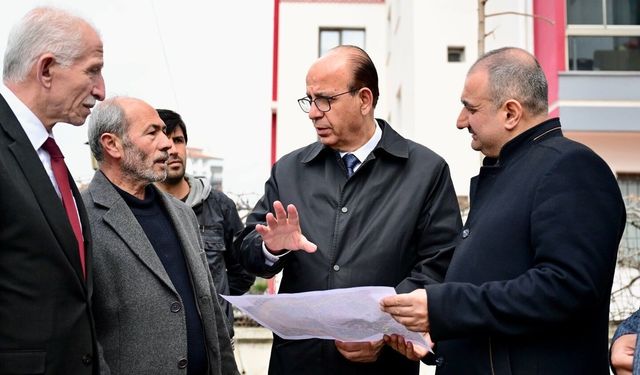 Başkan Geçit, Tecde Mahallesi'ndeki yol yenileme çalışmalarını inceledi