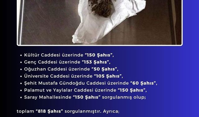 Bingöl'de uyuşturucu madde ele geçirildi