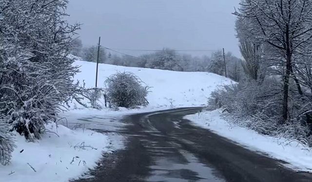 Bolu'da nisan ayında kar sürprizi