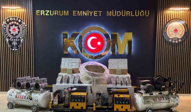 Depoyu sigara imalathanesine dönüştürdüler, polis baskın yapınca yakayı ele verdiler