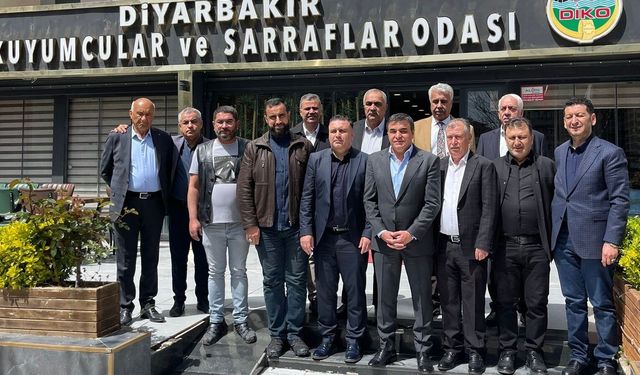 DESOB Başkanı Ebedinoğlu, Diyarbakır Kuyumcular ve Sarraflar Odasını ziyaret etti