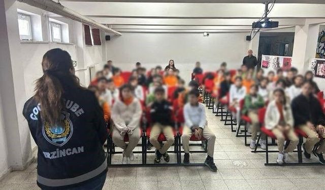 Erzincan'da öğrencilere güvenlik ve bilinçlendirme eğitimi