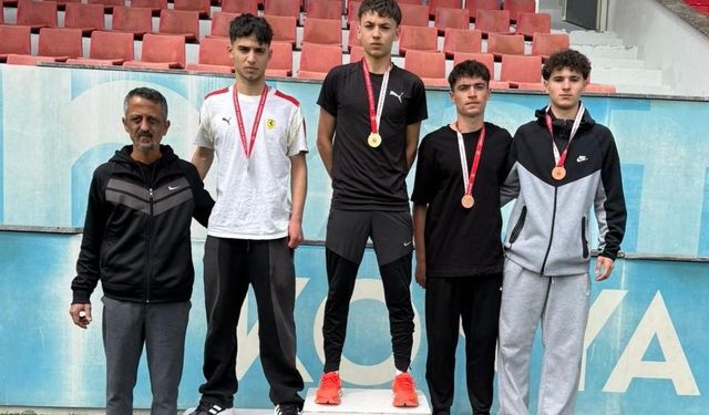 Eskişehirli atletler Konya'dan madalya ile döndü