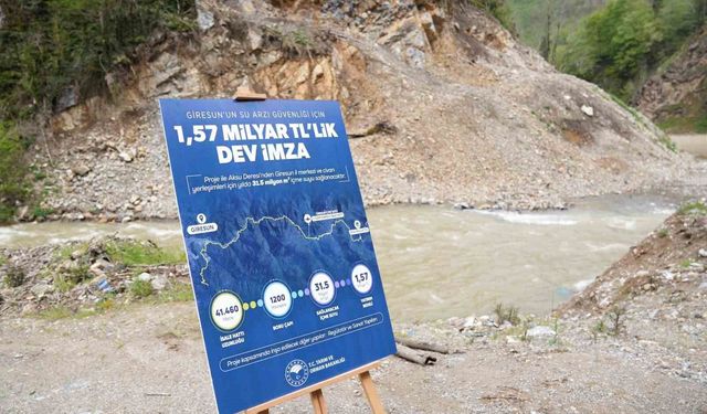 Giresun'un 1,57 milyarlık su projesine start verildi