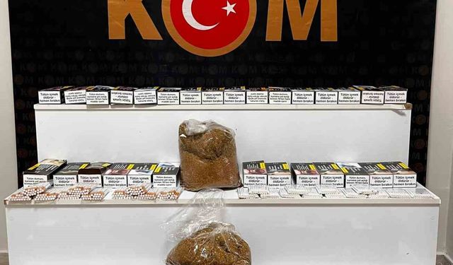 İş yerine yapılan operasyonda 12 bin adet dolu makaron bulundu
