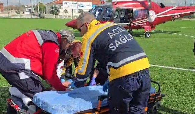 Kulu'da kalp rahatsızlığı geçiren vatandaşa hava ambulansı