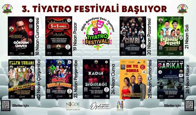 Niğde'de 3. Tiyatro Festivali heyecanı başlıyor