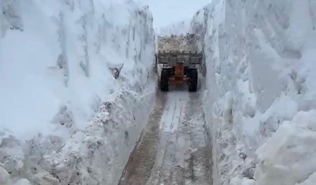 Şırnak'ta karlar arasındaki 2.5 kilometrelik 'açık hava tüneli'