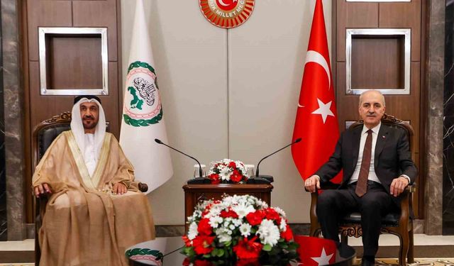 TBMM Başkanı Kurtulmuş, Arap Parlamentosu Başkanı Alyammahi ile görüştü