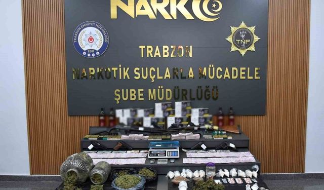 Trabzon merkezli 5 ilde uyuşturucu operasyonu