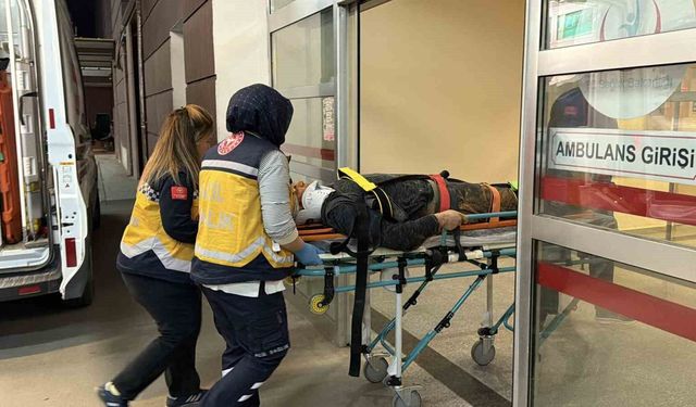 Yüksekten düşen işçi yaralandı