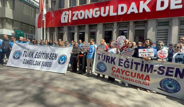 Zonguldak'ta eğitimciler Şanlıurfa'daki okul saldırısını protesto etti