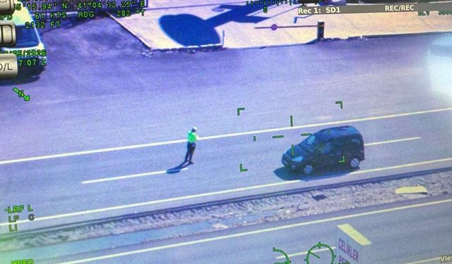 Batman'da Kurban Bayramı öncesi havadan trafik denetimi