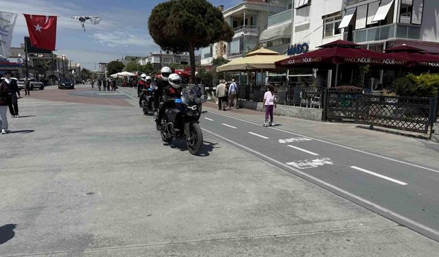 Büyükçekmece Sahil'de polisten, dron destekli uygulama