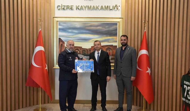 Cizre Kaymakamı Baycar, Türkiye Diyanet Vakfı kurban kampanyasına destek verdi