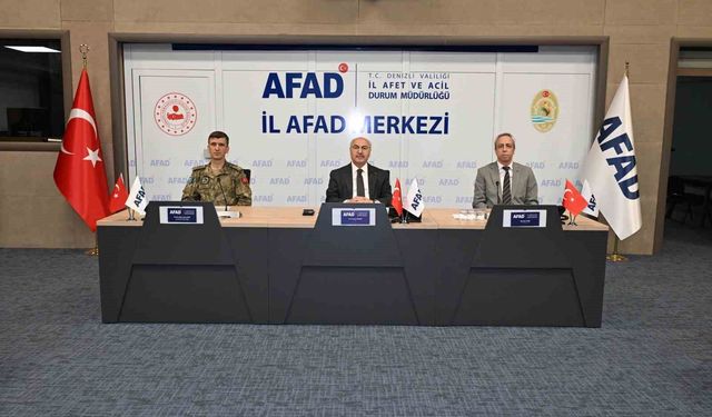 Denizli'nin afetlere karşı hazırlıkları gözden geçirildi
