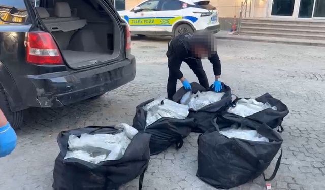 Edirne'de Moldova plakalı araçta 90 kilo skunk ele geçirildi