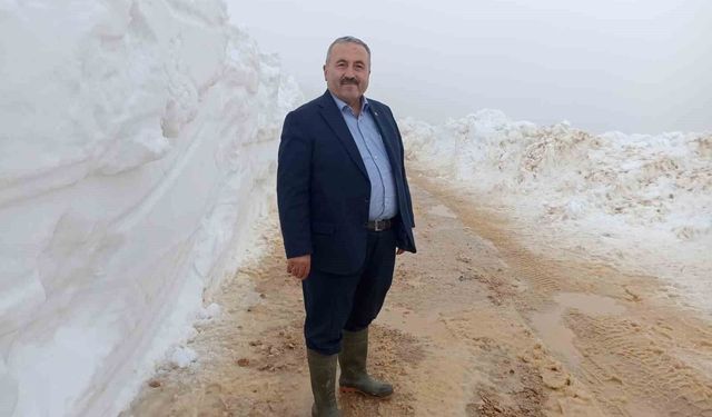 Giresun'da mayıs ayında kar mücadelesi