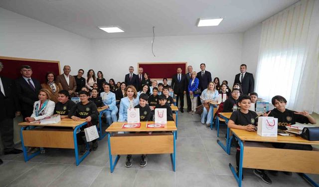 Hatay'da depremin ardından inşa edilen 232'inci okulun açılışı gerçekleştirildi