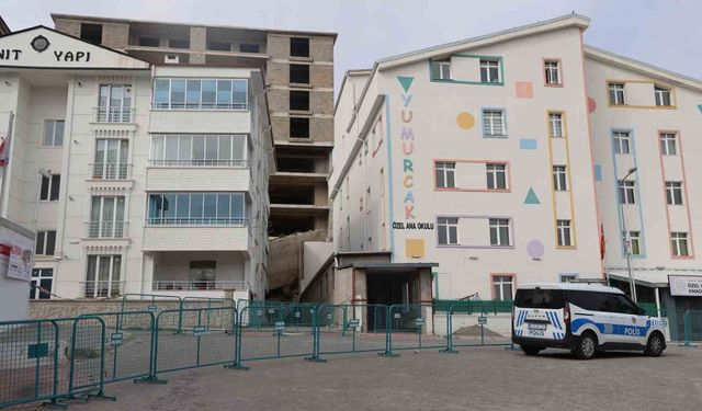 İstinat duvarı çöken inşaatta çalışmalar durduruldu