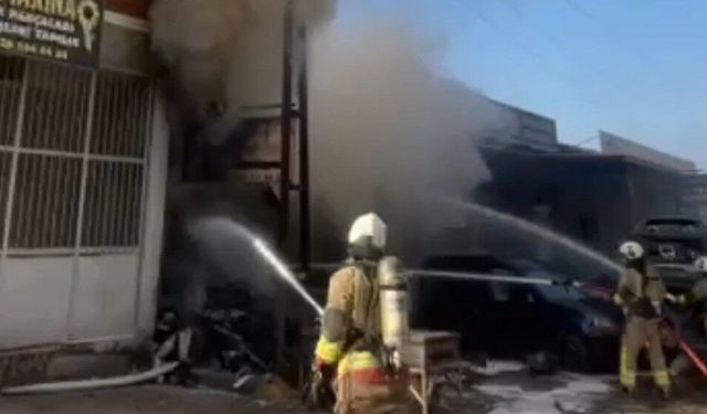Kahramanmaraş'ta iş yeri yangını