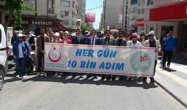 Kilis'te 'Sağlık İçin Hareket Et Günü' kapsamında yürüyüş düzenlendi